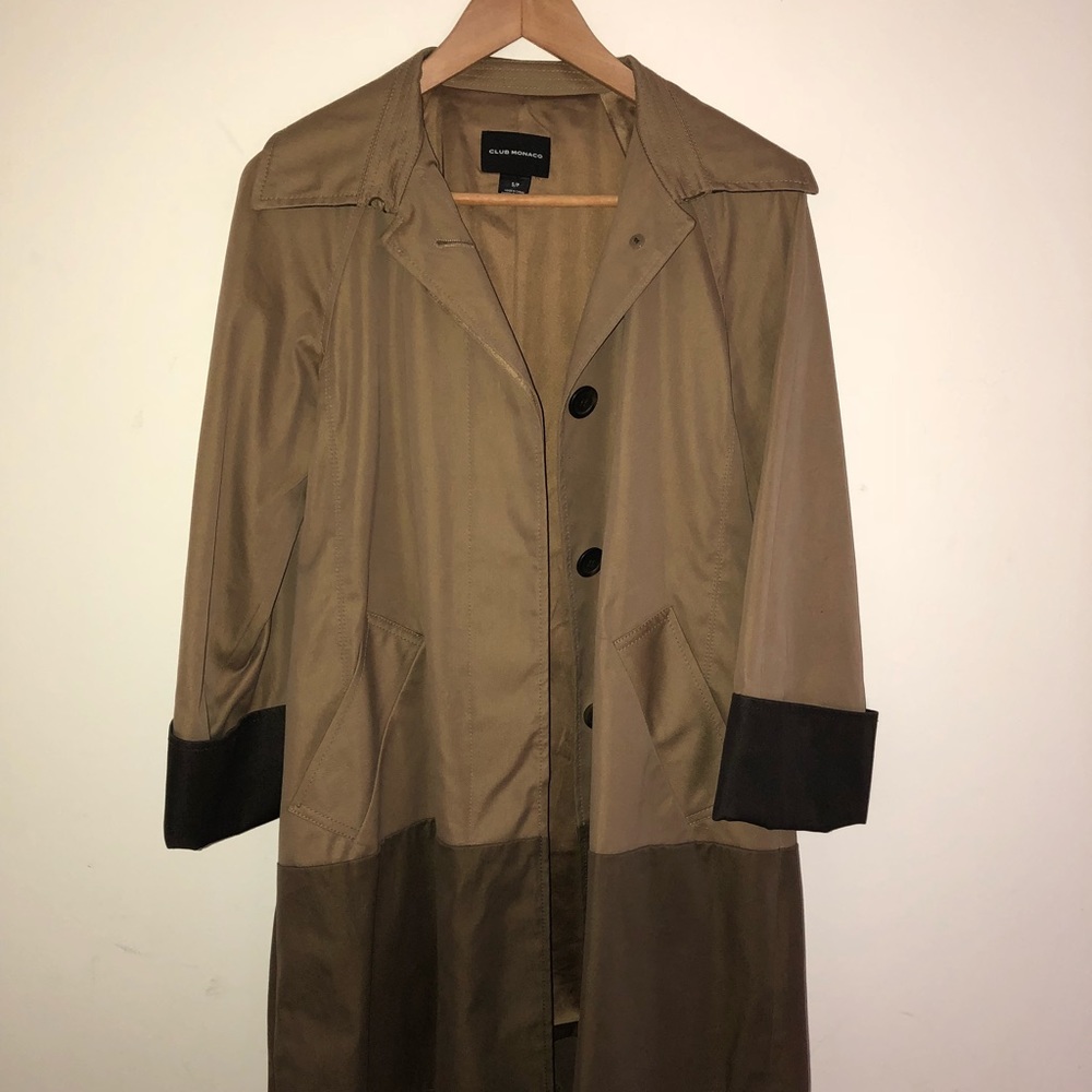Small Club Monaco colorblock trench coat